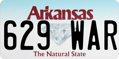 AR license plate 629WAR