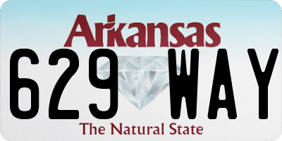 AR license plate 629WAY