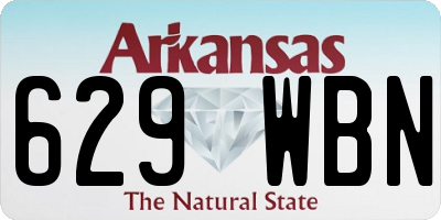 AR license plate 629WBN