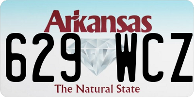 AR license plate 629WCZ