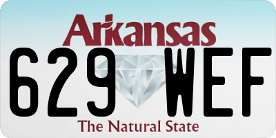 AR license plate 629WEF
