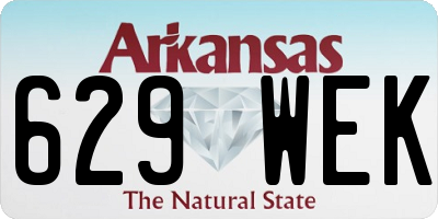 AR license plate 629WEK