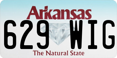 AR license plate 629WIG