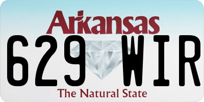 AR license plate 629WIR