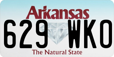 AR license plate 629WKO