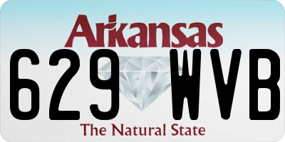 AR license plate 629WVB