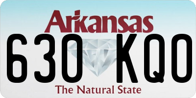 AR license plate 630KQO