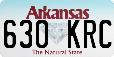 AR license plate 630KRC