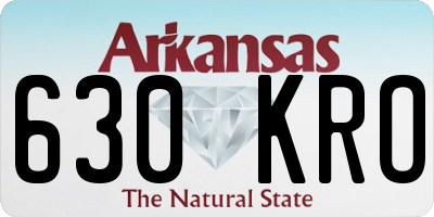 AR license plate 630KRO