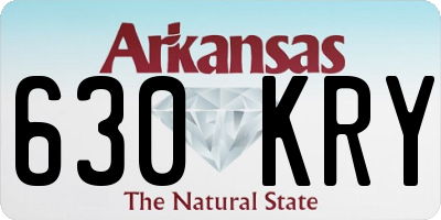 AR license plate 630KRY