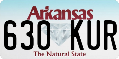 AR license plate 630KUR