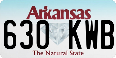 AR license plate 630KWB