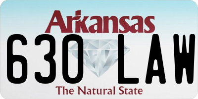 AR license plate 630LAW