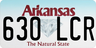 AR license plate 630LCR