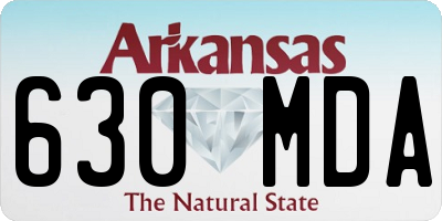 AR license plate 630MDA