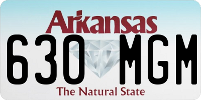 AR license plate 630MGM