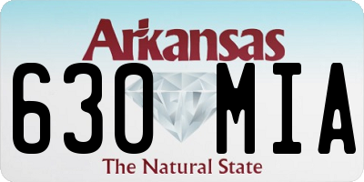 AR license plate 630MIA