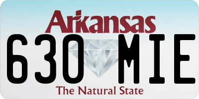 AR license plate 630MIE