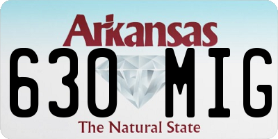 AR license plate 630MIG