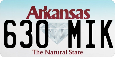 AR license plate 630MIK