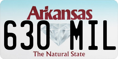 AR license plate 630MIL