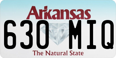 AR license plate 630MIQ