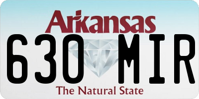 AR license plate 630MIR
