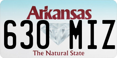 AR license plate 630MIZ