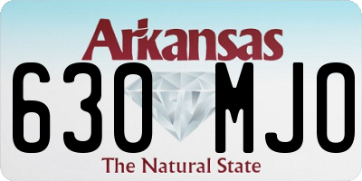 AR license plate 630MJO