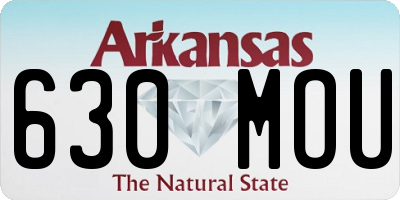 AR license plate 630MOU