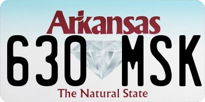 AR license plate 630MSK
