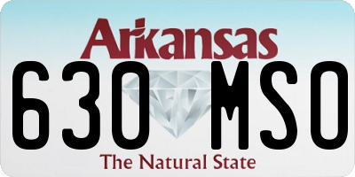 AR license plate 630MSO