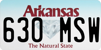 AR license plate 630MSW