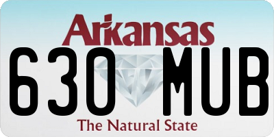 AR license plate 630MUB
