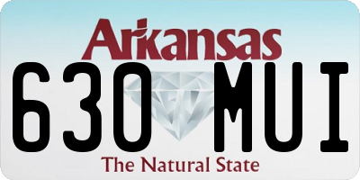 AR license plate 630MUI