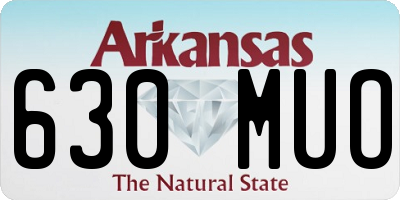 AR license plate 630MUO