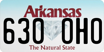 AR license plate 630OHO