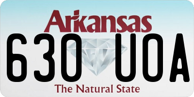 AR license plate 630UOA
