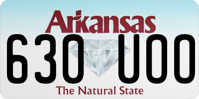 AR license plate 630UOO