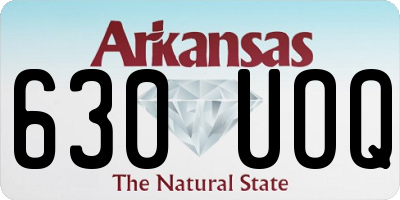 AR license plate 630UOQ