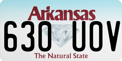 AR license plate 630UOV