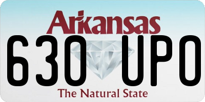 AR license plate 630UPO