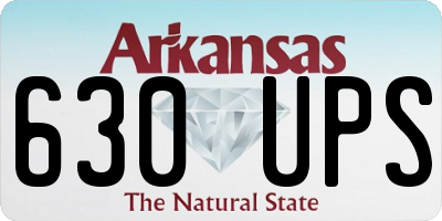 AR license plate 630UPS