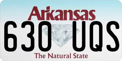 AR license plate 630UQS