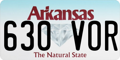 AR license plate 630VOR