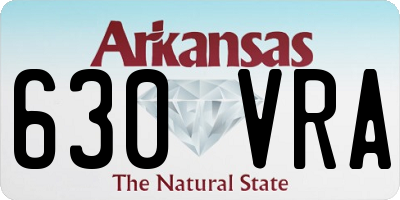AR license plate 630VRA