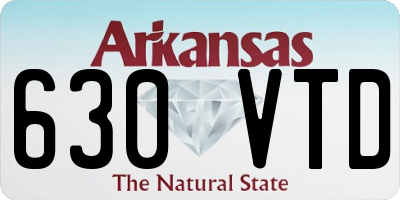 AR license plate 630VTD