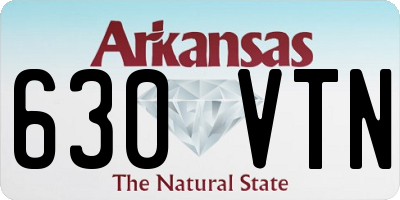 AR license plate 630VTN