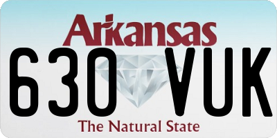 AR license plate 630VUK