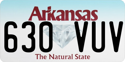 AR license plate 630VUV